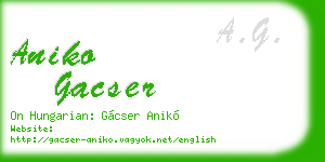 aniko gacser business card