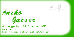 aniko gacser business card